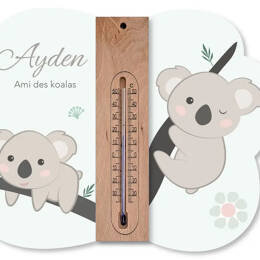 Cadre thermomètre personnalisé – Thème Koala bohème
