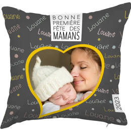 Coussin photo pour une première fête des mères