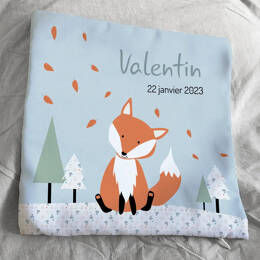 Coussin renard personnalisé – Style scandinave