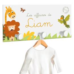 Grand portemanteau girafe et ses amis