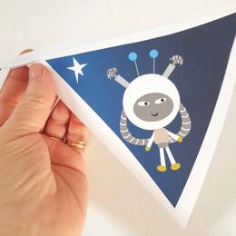 Guirlande prénom thème espace – Déco personnalisée pour chambre enfant