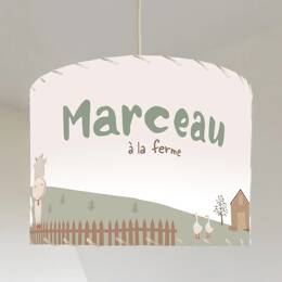 Luminaire enfant personnalisé – Thème ferme et animaux de la campagne