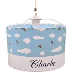 Luminaire enfant Ciel nuage et oiseaux Personnalisable