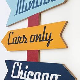 Panneau directionnel personnalisable de la Route 66