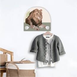 Porte manteau mural jungle du lion majestueux