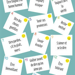 Les règles de maison illustrées par des smiley