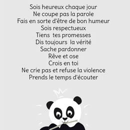 Les règles de la maison de la famille panda