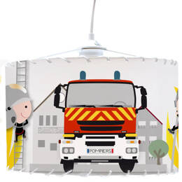 Suspension DIY personnalisée avec camion et pompiers