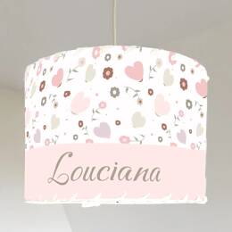 Suspension personnalisée et motif coeurs papillons