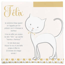 Toile chat bébé personnalisée – Fabrication française
