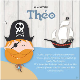 Toile prénom pirates
