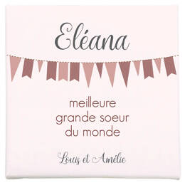 Toile message meilleure grande soeur du monde
