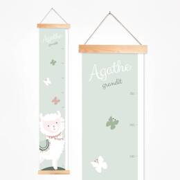 Toise prénom en tissu de l'alpaga rondoudou