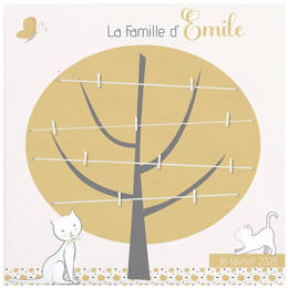 Porte-photos famille chats élégants