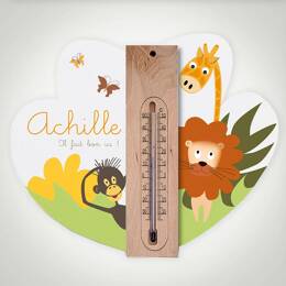 Cadre thermomètre personnalisé animaux de la savane