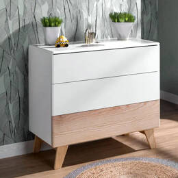 Commode bébé HARMONIE sobre et douce prête à recevoir un plan à langer
