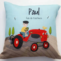 🚜 Coussin tracteur enfant personnalisé – Pour les petits fans de la ferme