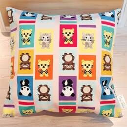Coussin sieste maternelle Kawaii avec motif d’adorables animaux