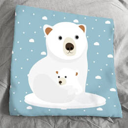 Coussin naissance personnalisé ours polaire – Collection Banquise
