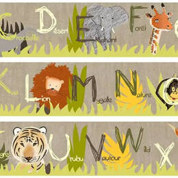 Frise abécédaire original - Collection jungle exclusive