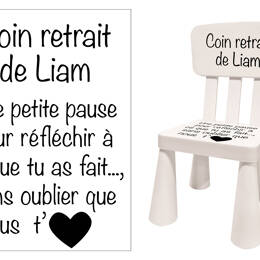 Sticker coin retrait personnalisable