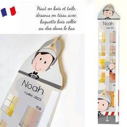 Toise Murale personnalisée au feu les Pompiers