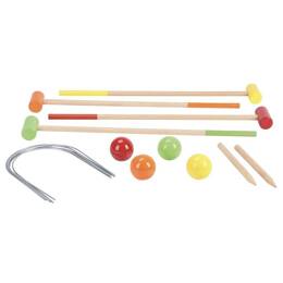 Jeu de croquet en bois enfant - 4 joueurs - JEUJURA