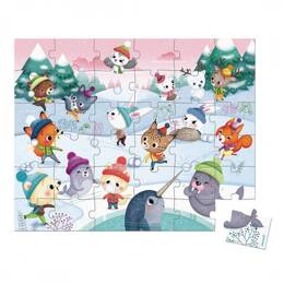 Puzzle Bataille de boules de neige 36 pcs - Janod
