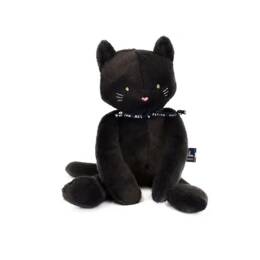 Peluche Méloé : Le Chat Anthracite 37 cm - Maïlou Tradition