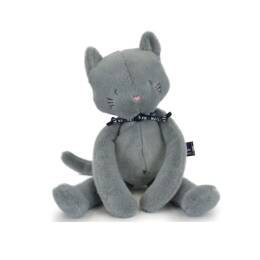 Peluche Méloé : Le Chat Bleu Gris 37 cm - Maïlou Tradition