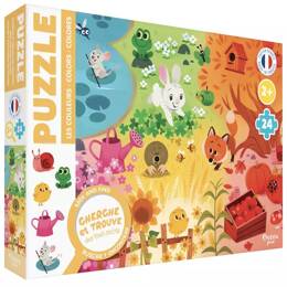 Puzzle 24 pcs Cherche et Trouve des tout petits : Les couleurs - Auzou