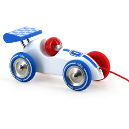Voiture de course à trainer blanche - Vilac