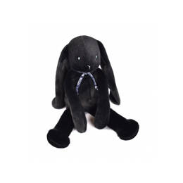Peluche Méloé : Lapin Noir 37cm - Maïlou Tradition