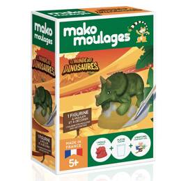 Kit 1 figurine Le Monde des Dinosaures Triceratops - Mako Moulages