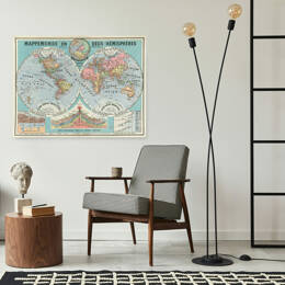 Mappemonde en deux Hémisphères par J.Forest