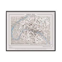 Paris 1922, plan ancien monumental