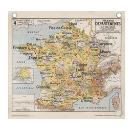 Carte de France et départements par Vidal-Lablache