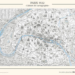 Paris 1922, plan ancien monumental
