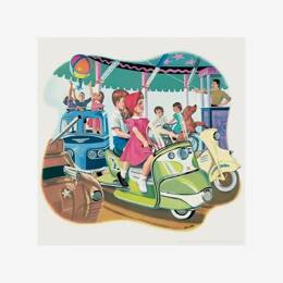 Affiche «Martine à la fête foraine» - 40 x 40 cm