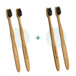 Lot de 4 brosses à dents en bois "Dubois"