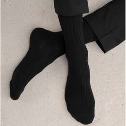 Duo Chaussettes Fil d'Écosse Non Comprimantes : Coloris - Noir/Noir - Homme