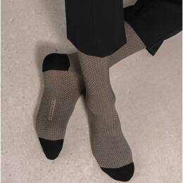 Chaussettes Fil d'Écosse Cravate : Coloris - Noir - Homme