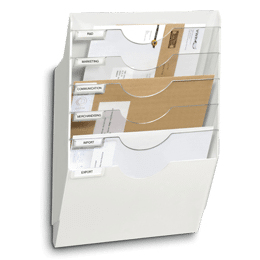 Présentoir mural 6 cases - Blanc