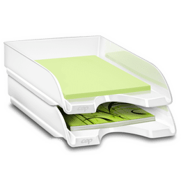 Corbeille à courrier Gloss - Blanc