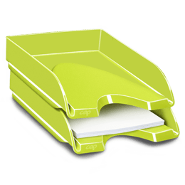 Corbeille à courrier Gloss - Anis