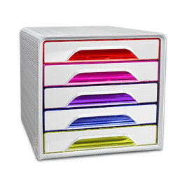 Bloc de classement 5 tiroirs Smoove Happy Multicolore
