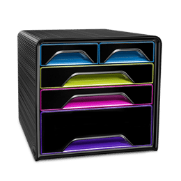 Bloc de classement Smoove 5 tiroirs panachés Multicolore Subtil