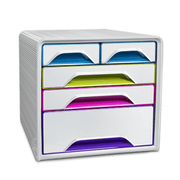 Bloc de classement Smoove 5 tiroirs panachés Multicolore