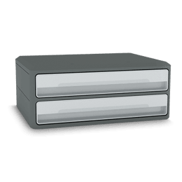 Module 2 tiroirs Gris