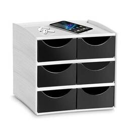 Mini module de rangement MyCube 6 tiroirs noir
